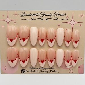 Valentines Handcrafted Custom Nails